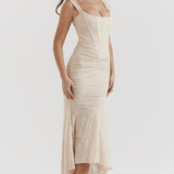 Nalina™ | Vestido Maxi – Elegância em Cada Detalhe - Ines Braga