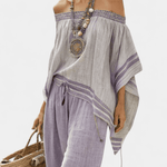 Natália | Conjunto Boêmio Bardot Elegante Em Bambu Leve - Ines Braga