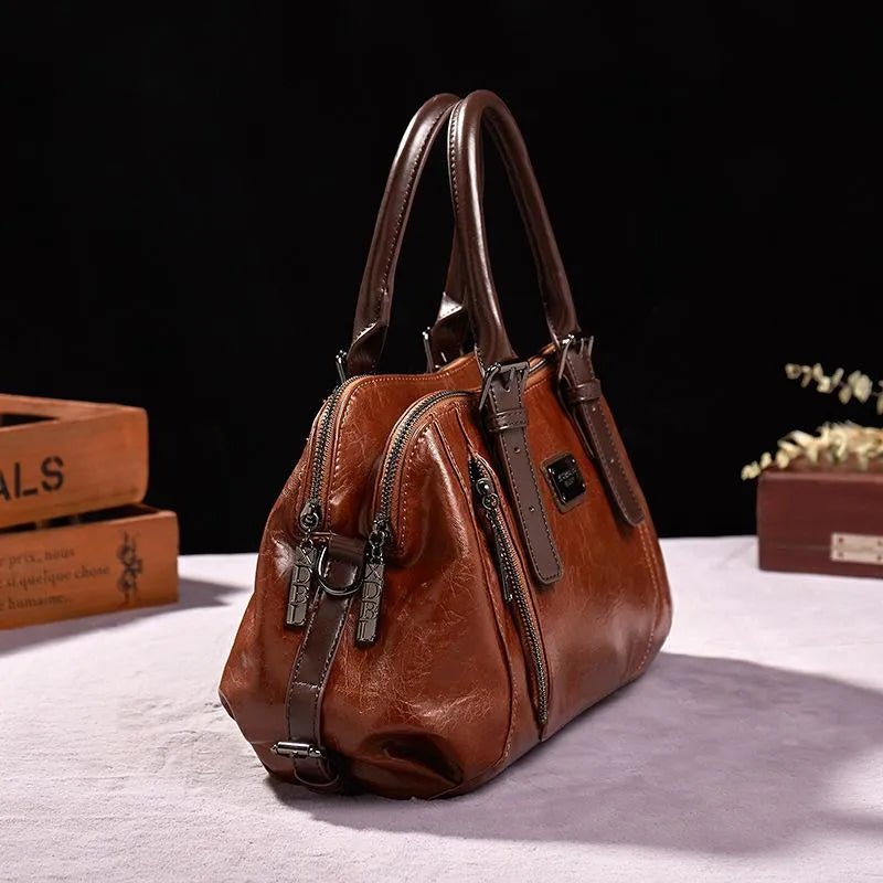 Nina | Bolsa de Couro Elegante para Uso Diário Versátil - Ines Braga