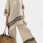 Noémia | Conjunto Elegante De Linho Bambu Daisy Confortável - Ines Braga