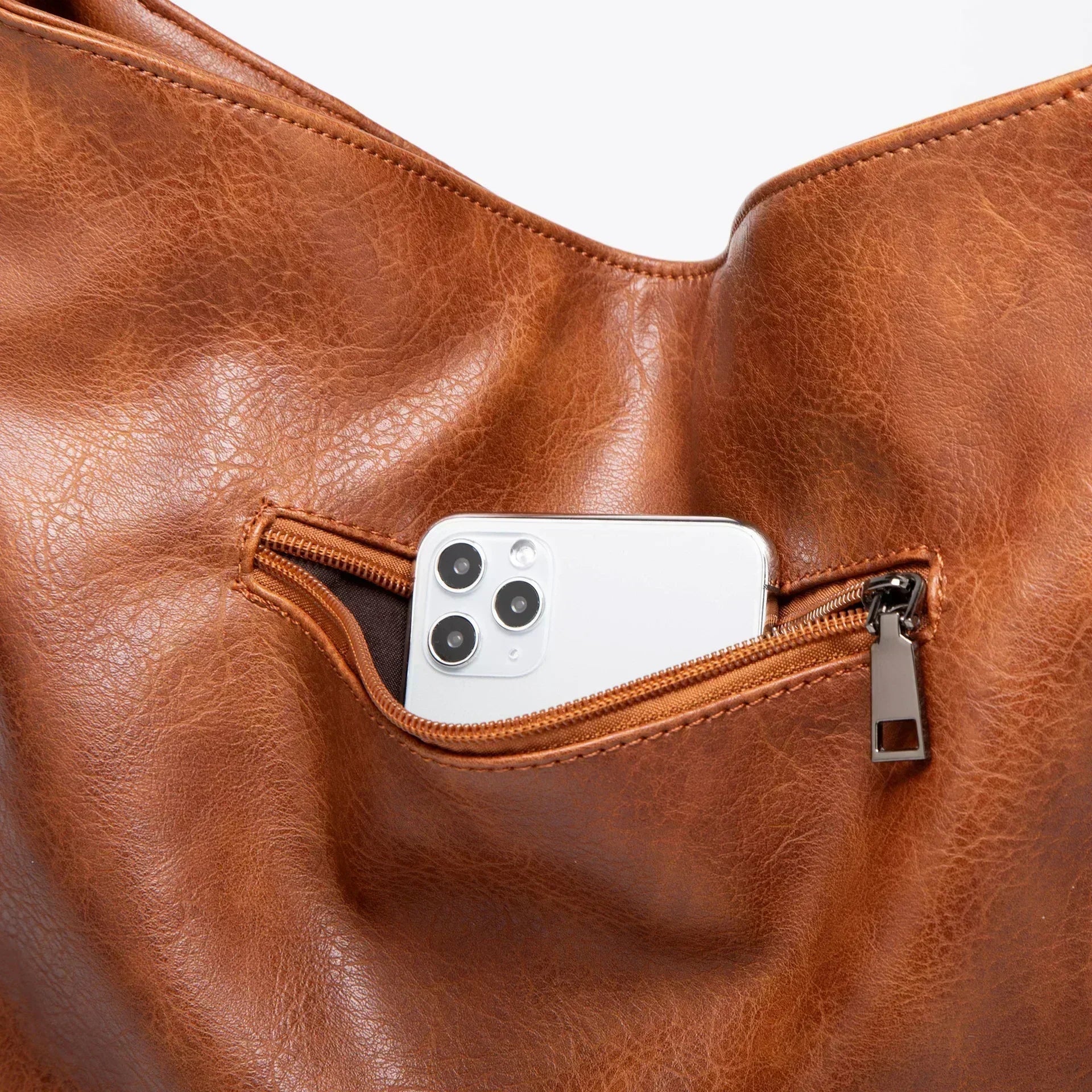 Nora | Bolsa De Couro Prática E Espaçosa Para Todo Dia - Ines Braga