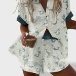 Norellia™ | Conjunto curto de linho leve e versátil para o verão - Ines Braga