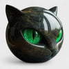 NyxCharm - Escultura Mística de Cabeça de Gato Preto
