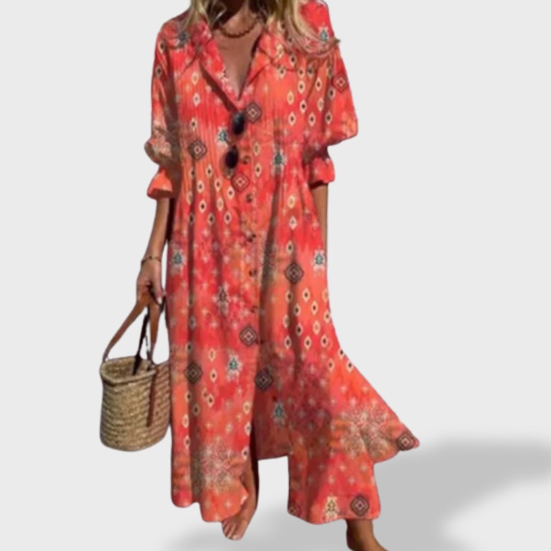 Odessa - Vestido Boho de Linho - Ines Braga