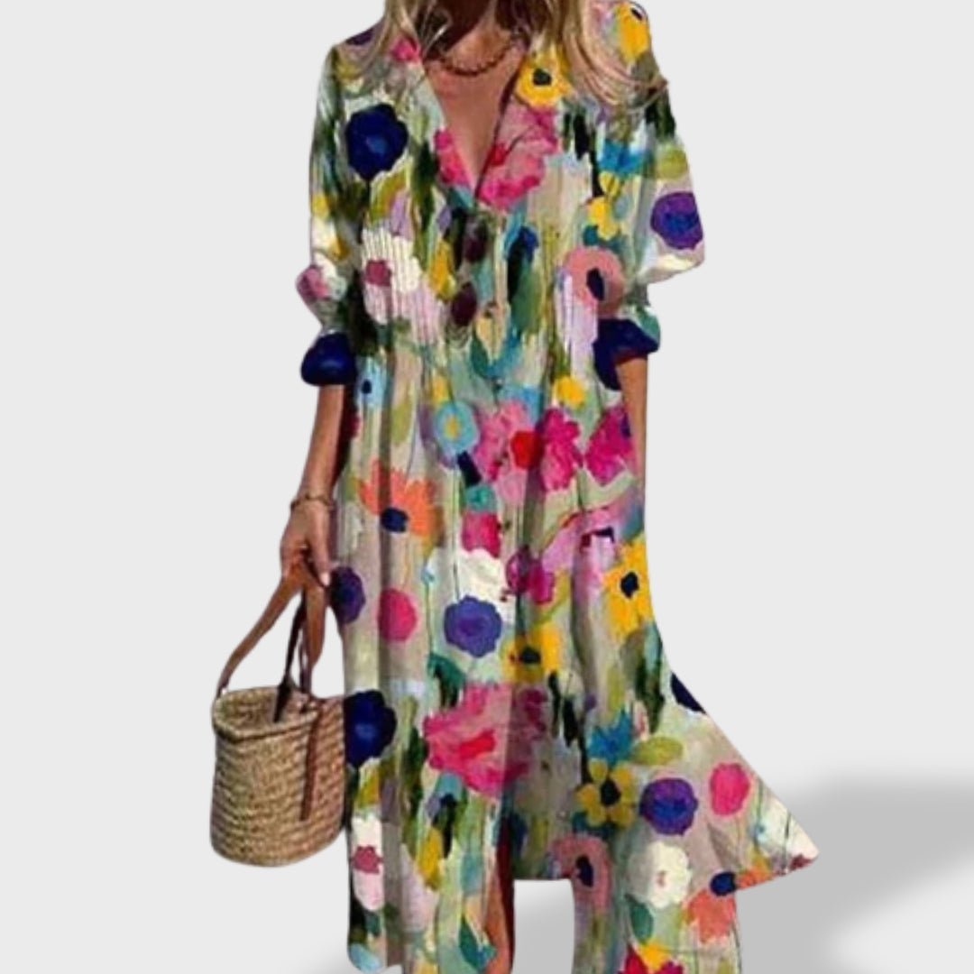 Odessa - Vestido Boho de Linho - Ines Braga