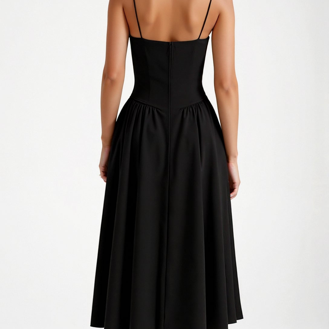 Odette Élégance | Vestido midi com corpete estruturado - Ines Braga