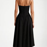 Odette Élégance | Vestido midi com corpete estruturado - Ines Braga