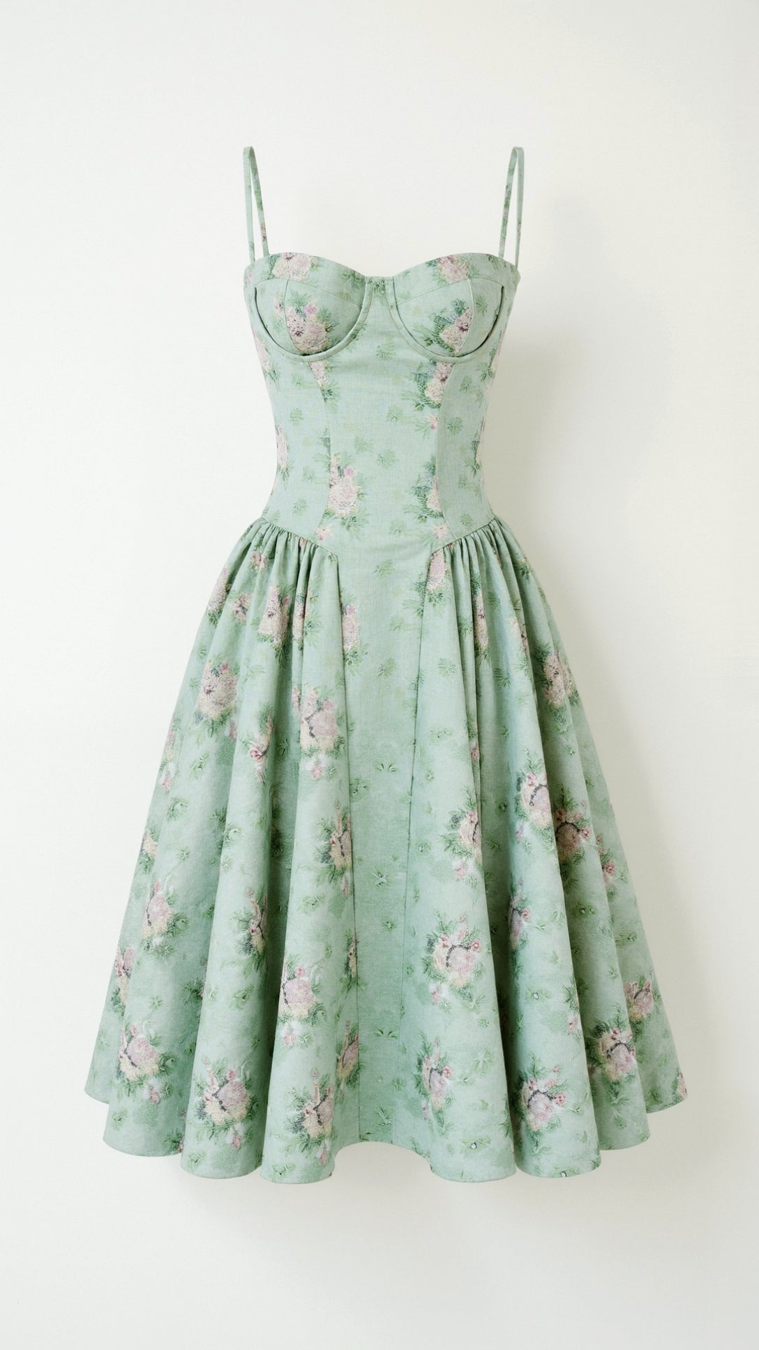 Odette Élégance | Vestido midi com corpete estruturado - Ines Braga