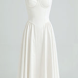 Odette Élégance | Vestido midi com corpete estruturado - Ines Braga