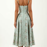 Odette Élégance | Vestido midi com corpete estruturado - Ines Braga