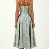 Odette Élégance | Vestido midi com corpete estruturado - Ines Braga