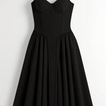 Odette Élégance | Vestido midi com corpete estruturado - Ines Braga