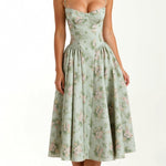 Odette Élégance | Vestido midi com corpete estruturado - Ines Braga