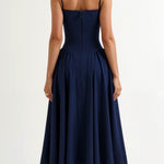 Odette Élégance | Vestido midi com corpete estruturado - Ines Braga