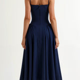 Odette Élégance | Vestido midi com corpete estruturado - Ines Braga