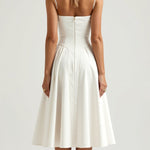 Odette Élégance | Vestido midi com corpete estruturado - Ines Braga