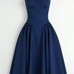 Odette Élégance | Vestido midi com corpete estruturado - Ines Braga