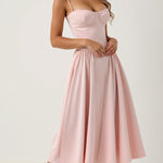 Odette Élégance | Vestido midi com corpete estruturado - Ines Braga