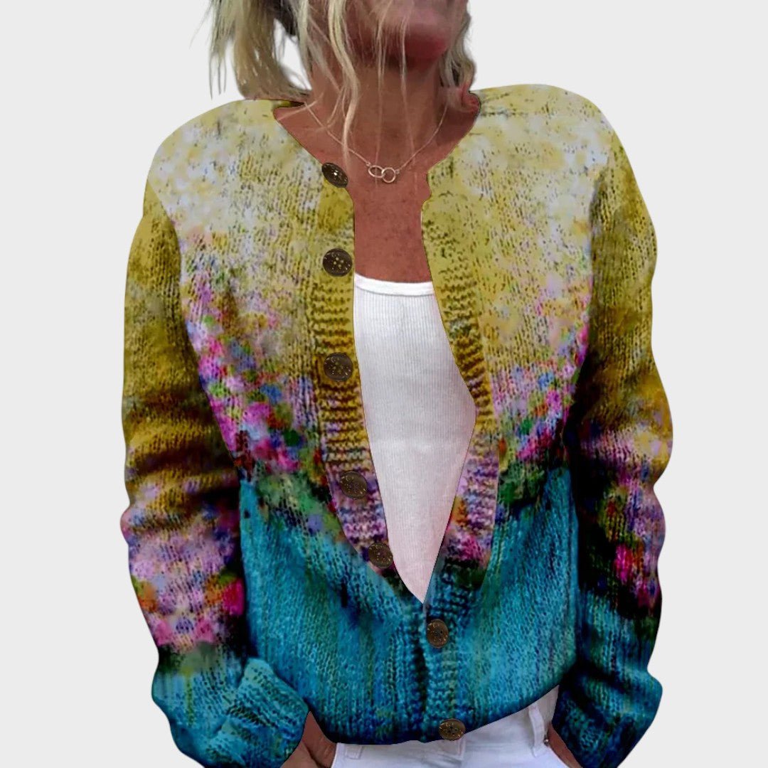 Rita - Cardigan Floral de Outono - Ines Braga