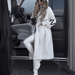 Rosa | Casaco - cardigan elegante com capuz - Ines Braga