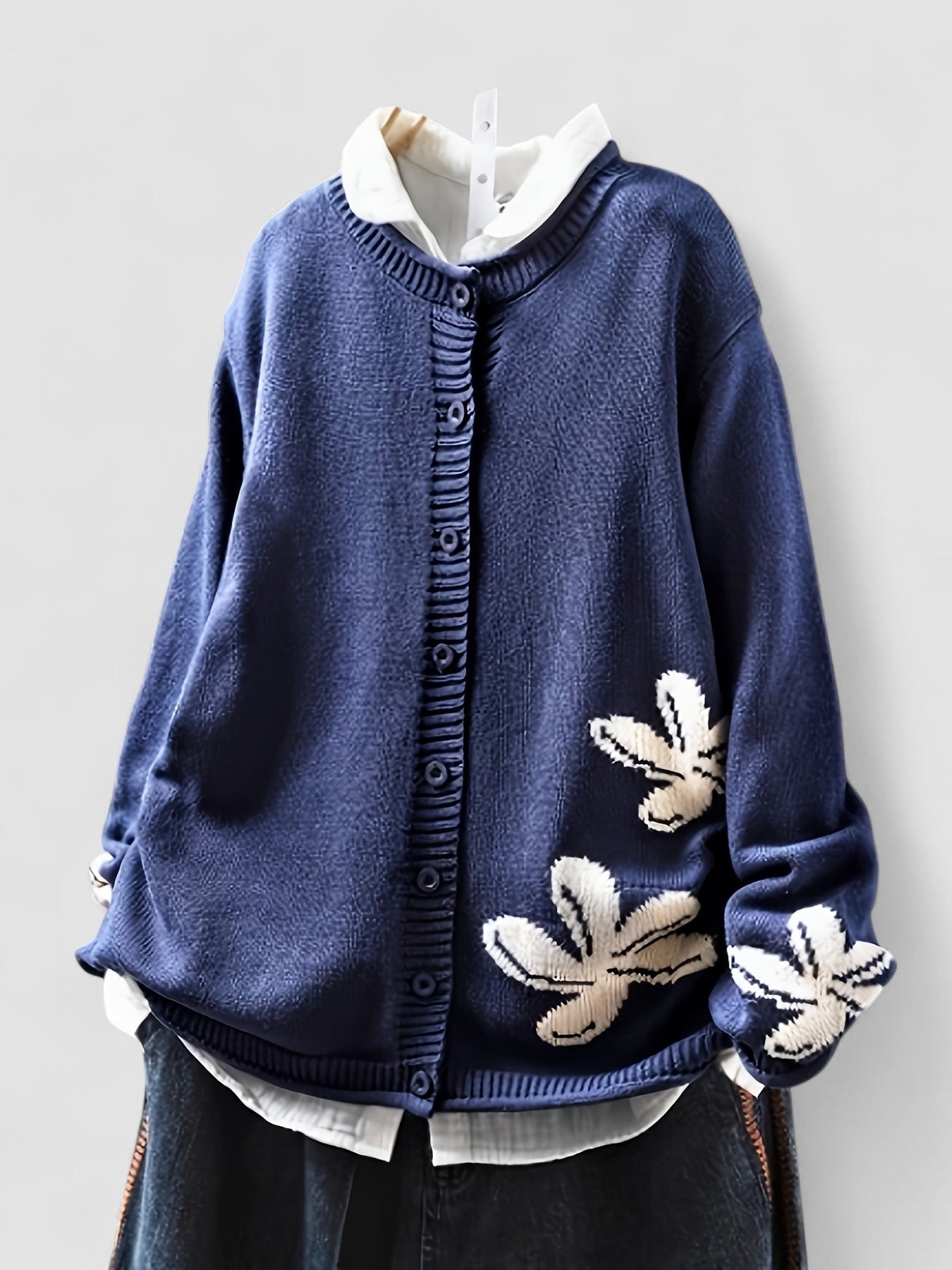 Safira |Cardigã com Padrão Floral - Ines Braga