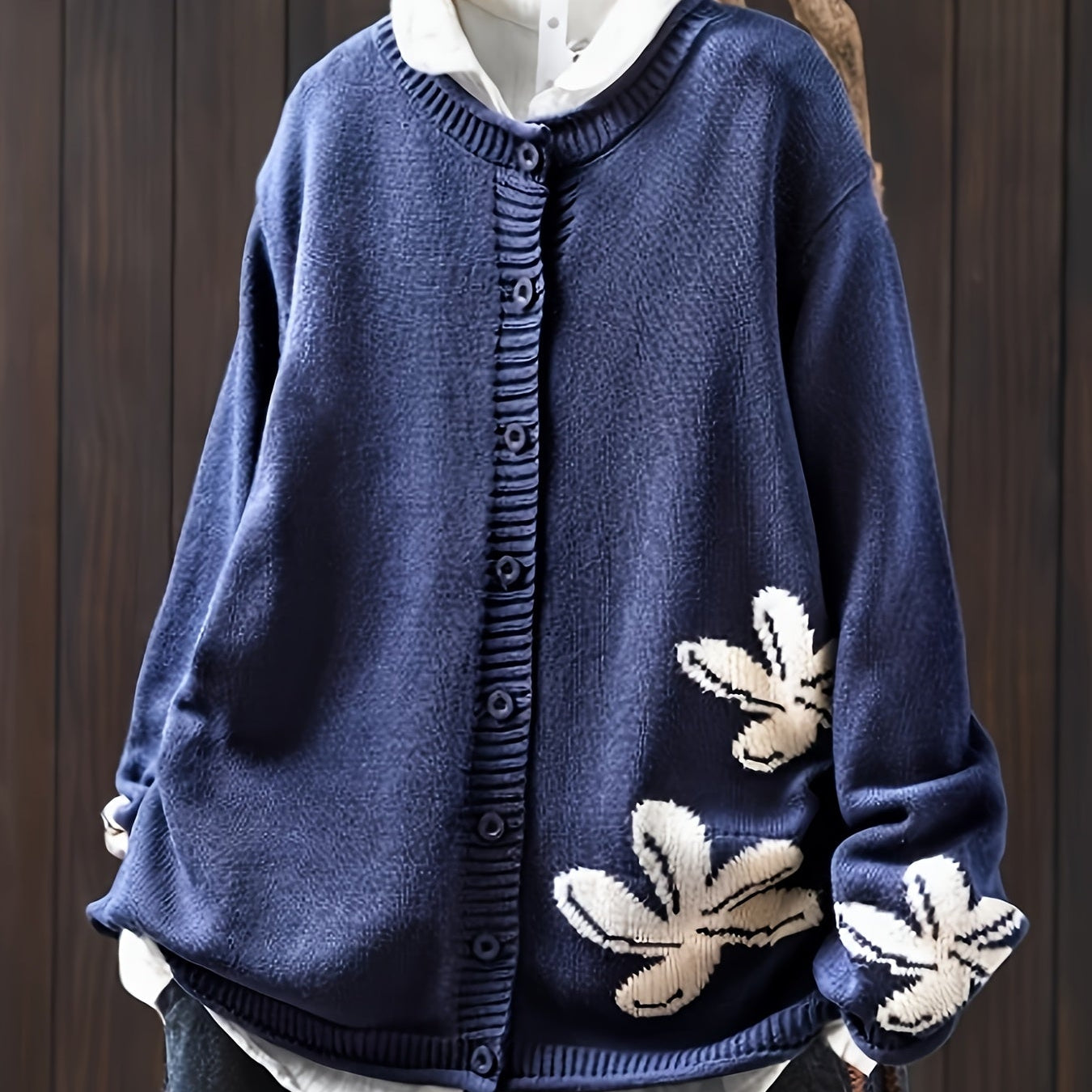 Safira |Cardigã com Padrão Floral - Ines Braga