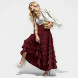 Saia Elegante com Detalhe Decorativo em Tule - Ines Braga