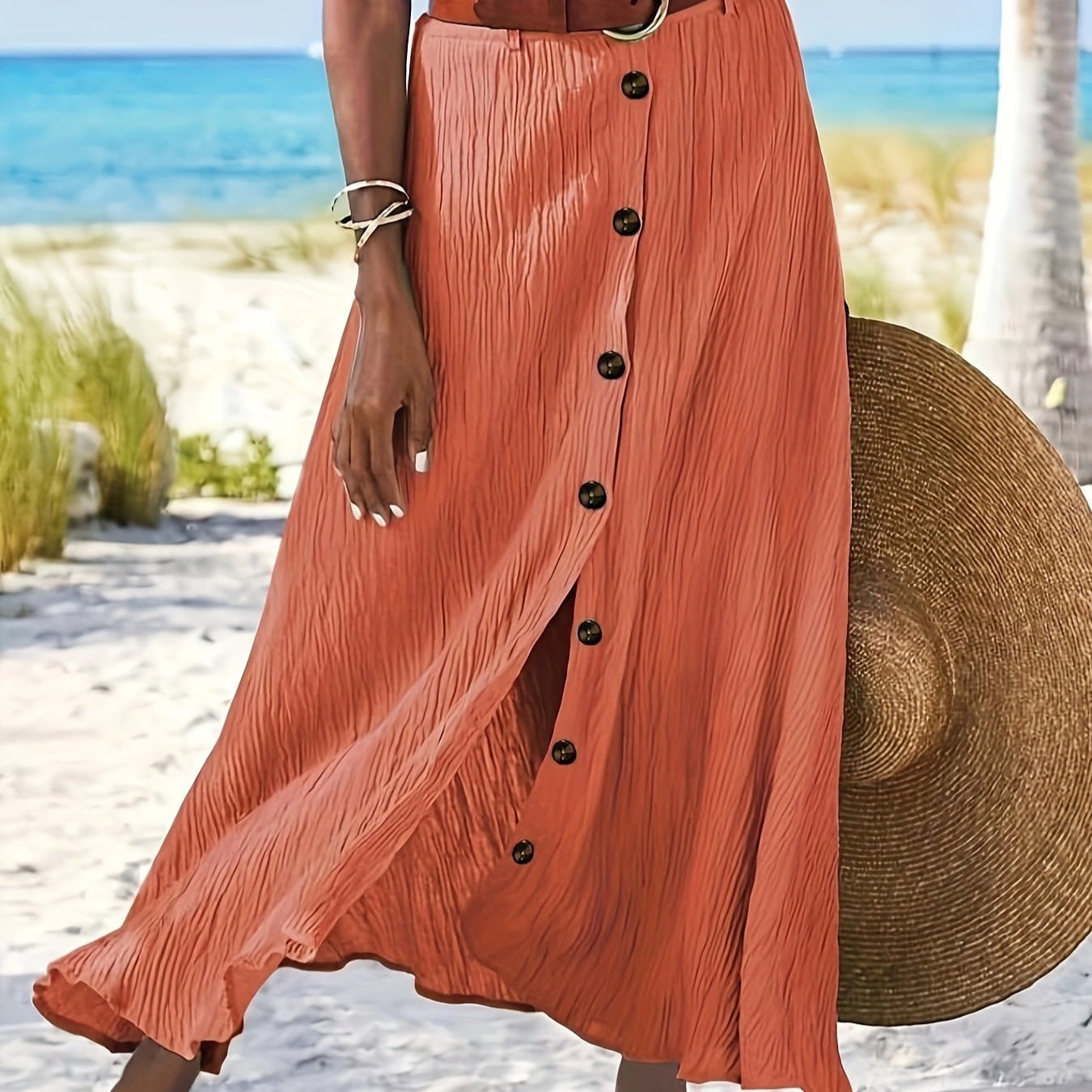 Saia Longa Semi Transparente com Abertura - Ines Braga