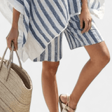 Salomé | Conjunto Listrado Nancy Blusa Confortável Shorts - Ines Braga