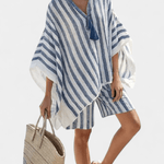 Salomé | Conjunto Listrado Nancy Blusa Confortável Shorts - Ines Braga