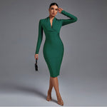 Samara | Vestido de Manga Comprida com Decote em V - Ines Braga