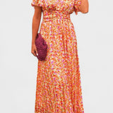 Sandra | Vestido maxi elegante com decote em V - Ines Braga