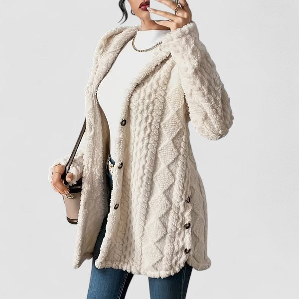 Sarahi™ | Casaco com capuz felpudo - Ines Braga