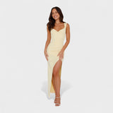 Sarella - Vestido comprido com costas abertas e laço - Ines Braga