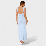 Sarella - Vestido comprido com costas abertas e laço - Ines Braga