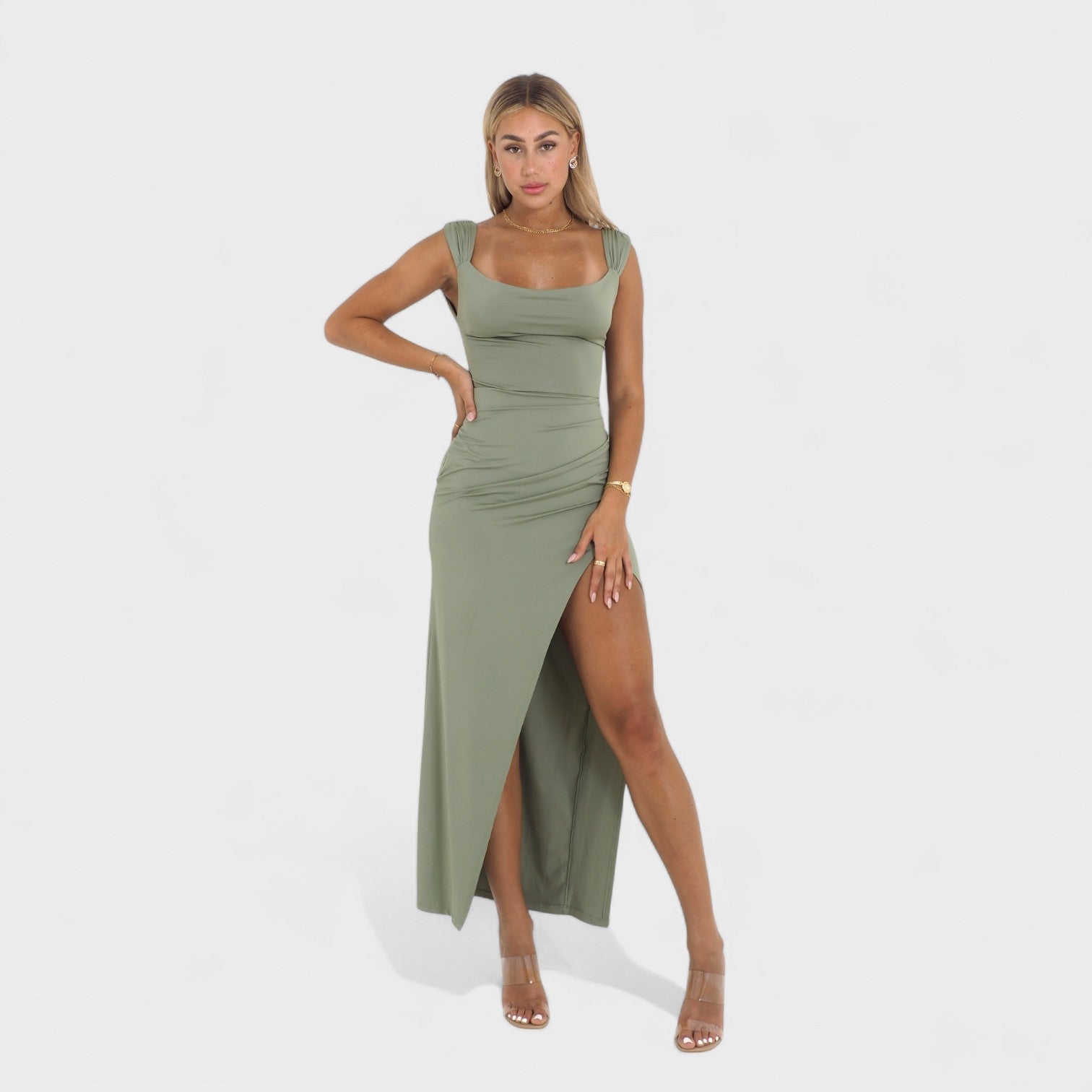 Sarella - Vestido comprido com costas abertas e laço - Ines Braga