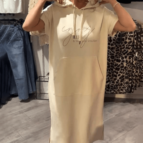 Saskia™ | Vestido casual com capuz - Ines Braga