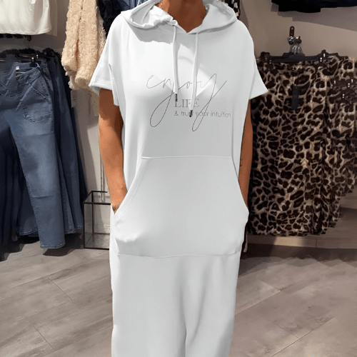 Saskia™ | Vestido casual com capuz - Ines Braga
