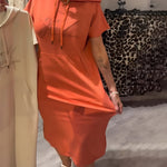 Saskia™ | Vestido casual com capuz - Ines Braga