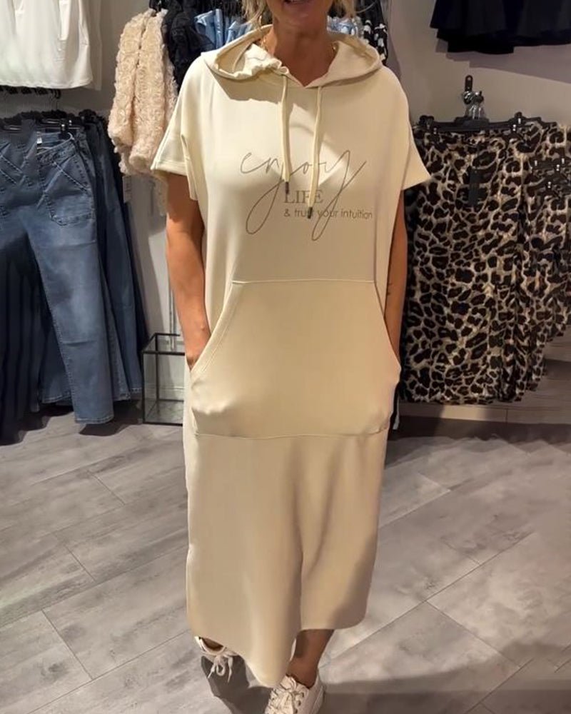 Saskia™ | Vestido casual com capuz - Ines Braga