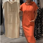 Saskia™ | Vestido casual com capuz - Ines Braga