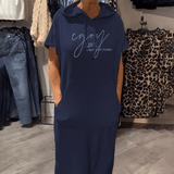 Saskia™ | Vestido casual com capuz - Ines Braga