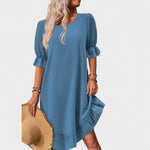 Sassa - Vestido casual com folhos - Ines Braga