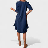 Sassa - Vestido casual com folhos - Ines Braga