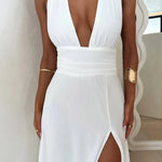 Selena | Vestido Fluido com Corte Sofisticado - Ines Braga