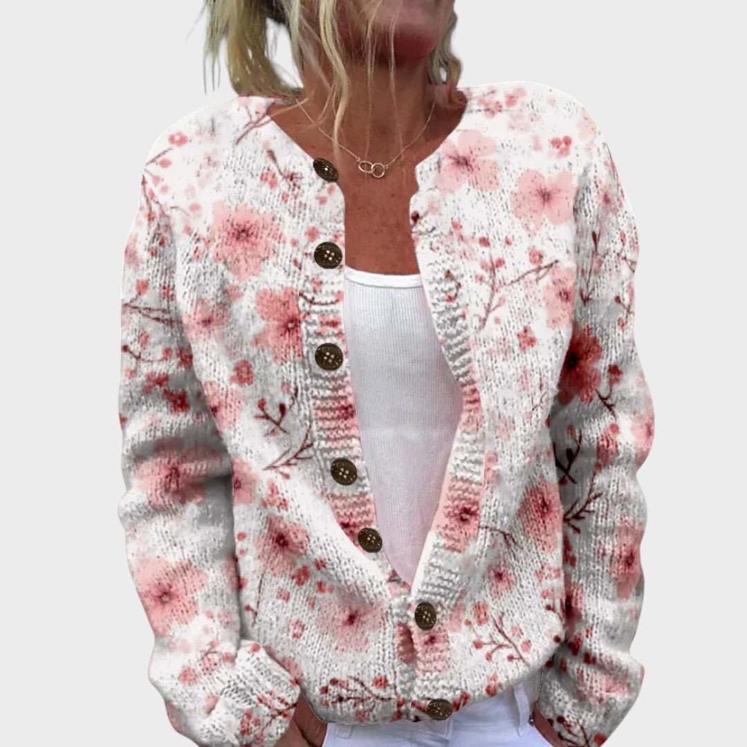 Sofia - Cardigan Floral de Outono - Ines Braga