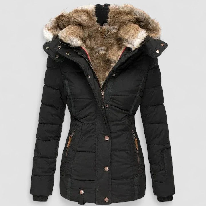 Sofia – Casaco De Inverno Quente Com Forro De Pele - Ines Braga