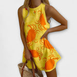 Sofia | Orvienne Vestido Curto Com Estampa de Caranguejos - Ines Braga