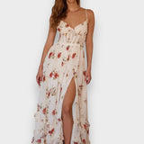 Sónia | Vestido midi com padrão floral - Ines Braga