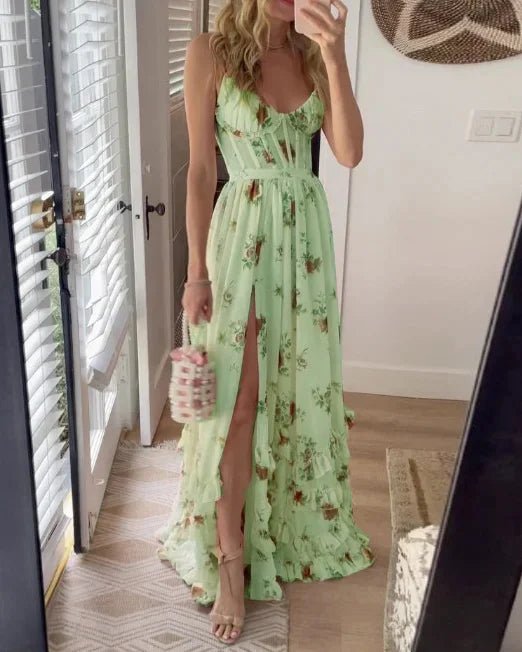 Sónia | Vestido midi com padrão floral - Ines Braga